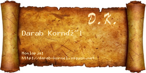Darab Kornél névjegykártya