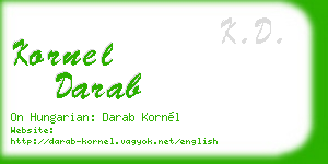 kornel darab business card